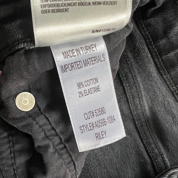 AGOLDE Riley High Rise Straight Crop in Black Pepper. Size 27 - Picture 9 of 10